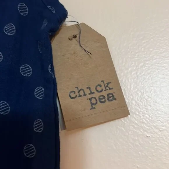 Chick Pea Navy Blue Overall Onesie Snap Closure Sz 24 months - Picture 3 of 4